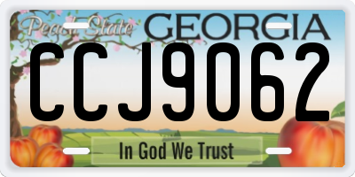 GA license plate CCJ9062