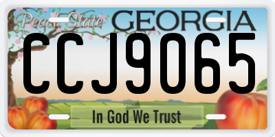 GA license plate CCJ9065