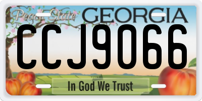 GA license plate CCJ9066