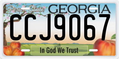 GA license plate CCJ9067