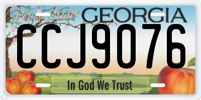 GA license plate CCJ9076