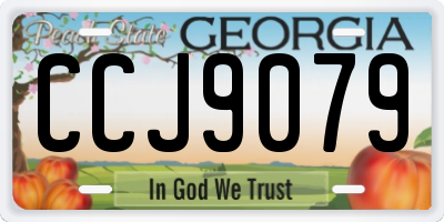 GA license plate CCJ9079