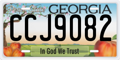 GA license plate CCJ9082