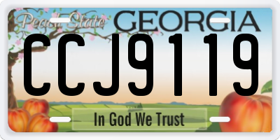 GA license plate CCJ9119