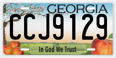 GA license plate CCJ9129