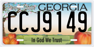 GA license plate CCJ9149