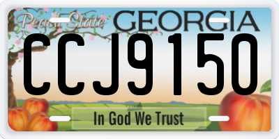 GA license plate CCJ9150
