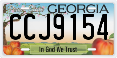GA license plate CCJ9154