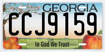 GA license plate CCJ9159