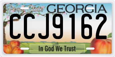 GA license plate CCJ9162