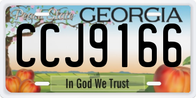 GA license plate CCJ9166