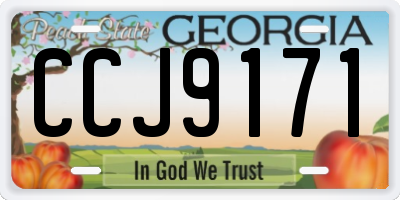 GA license plate CCJ9171