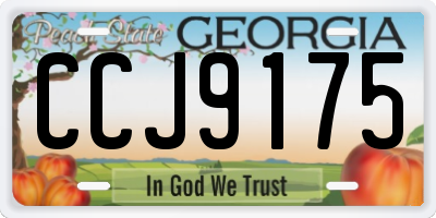 GA license plate CCJ9175