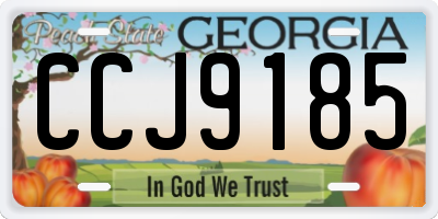 GA license plate CCJ9185