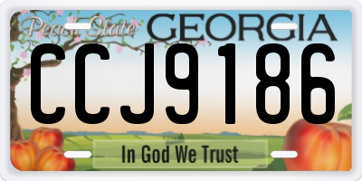 GA license plate CCJ9186