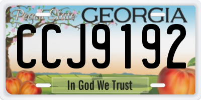 GA license plate CCJ9192
