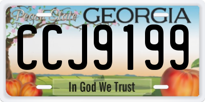 GA license plate CCJ9199