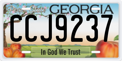 GA license plate CCJ9237