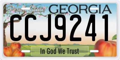 GA license plate CCJ9241