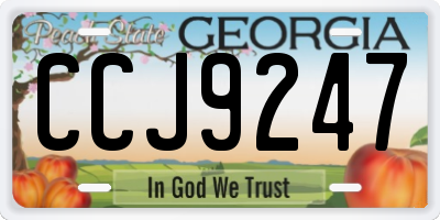 GA license plate CCJ9247