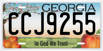 GA license plate CCJ9255