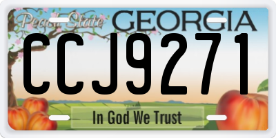 GA license plate CCJ9271