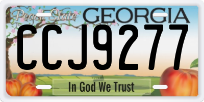 GA license plate CCJ9277