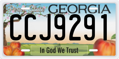 GA license plate CCJ9291