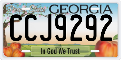 GA license plate CCJ9292
