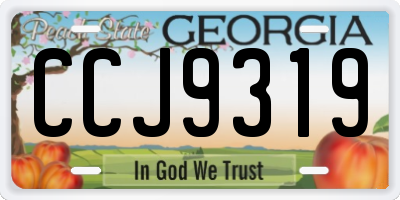 GA license plate CCJ9319