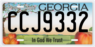 GA license plate CCJ9332