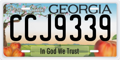 GA license plate CCJ9339