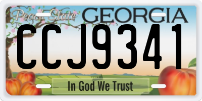 GA license plate CCJ9341
