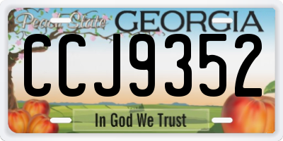 GA license plate CCJ9352