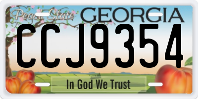 GA license plate CCJ9354
