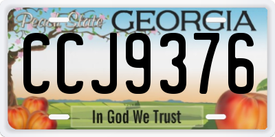 GA license plate CCJ9376