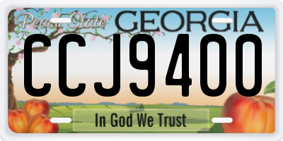 GA license plate CCJ9400