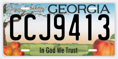 GA license plate CCJ9413