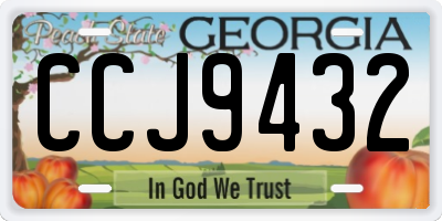 GA license plate CCJ9432