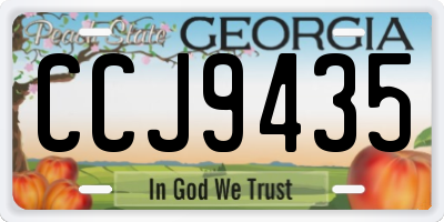 GA license plate CCJ9435
