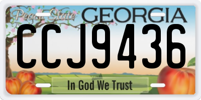 GA license plate CCJ9436