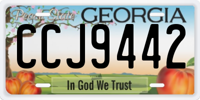 GA license plate CCJ9442