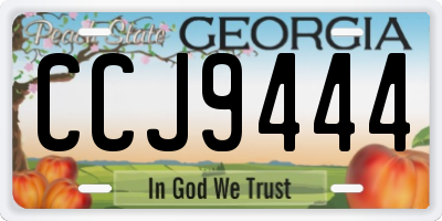 GA license plate CCJ9444