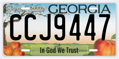 GA license plate CCJ9447