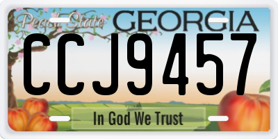 GA license plate CCJ9457