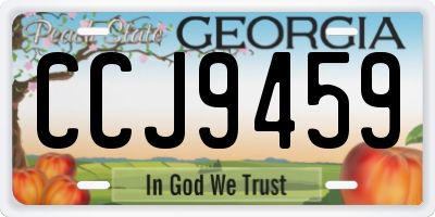 GA license plate CCJ9459