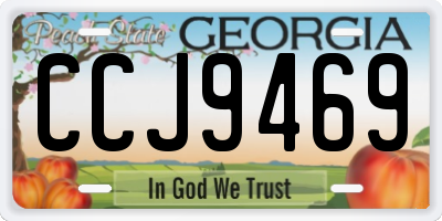 GA license plate CCJ9469