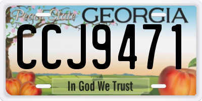 GA license plate CCJ9471