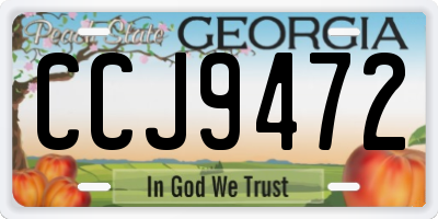 GA license plate CCJ9472