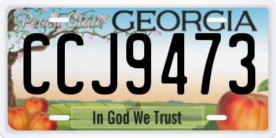 GA license plate CCJ9473